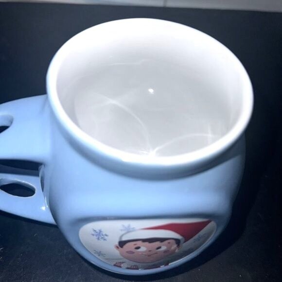 ELF On The Shelf Mugs Set OF 2 Blue Christmas Holiday - Picture 4 of 9